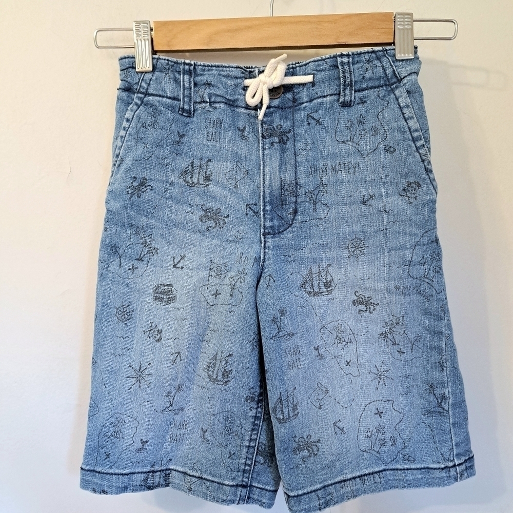 OshKosh Boys Pants Map Scene Size 8 Drawstring